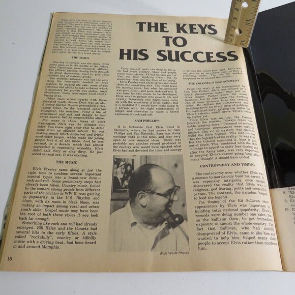1978 Elvis Presley Collector's Issue Magazine Green Valley Store w/ 33 Record LP - Picture 5 of 16
